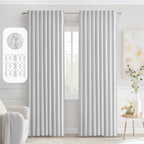 MIULEE Back Tab Light Blocking Curtains 90 Inch Long 2 Panels Set by MIULEE