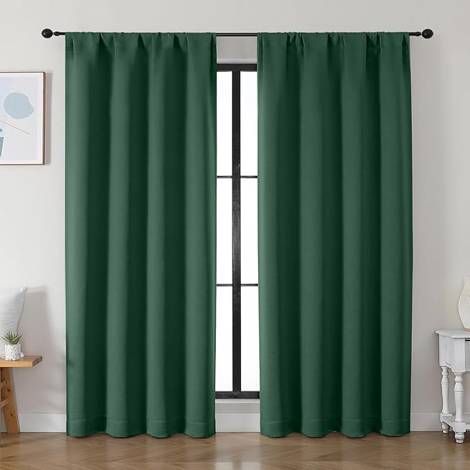 Simplebrand Ava Ever Green Blackout Curtains by Simplebrand