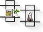 Floating Shelves for Wall,Decorative Wall Shelves Black,Plants Shelf Framed