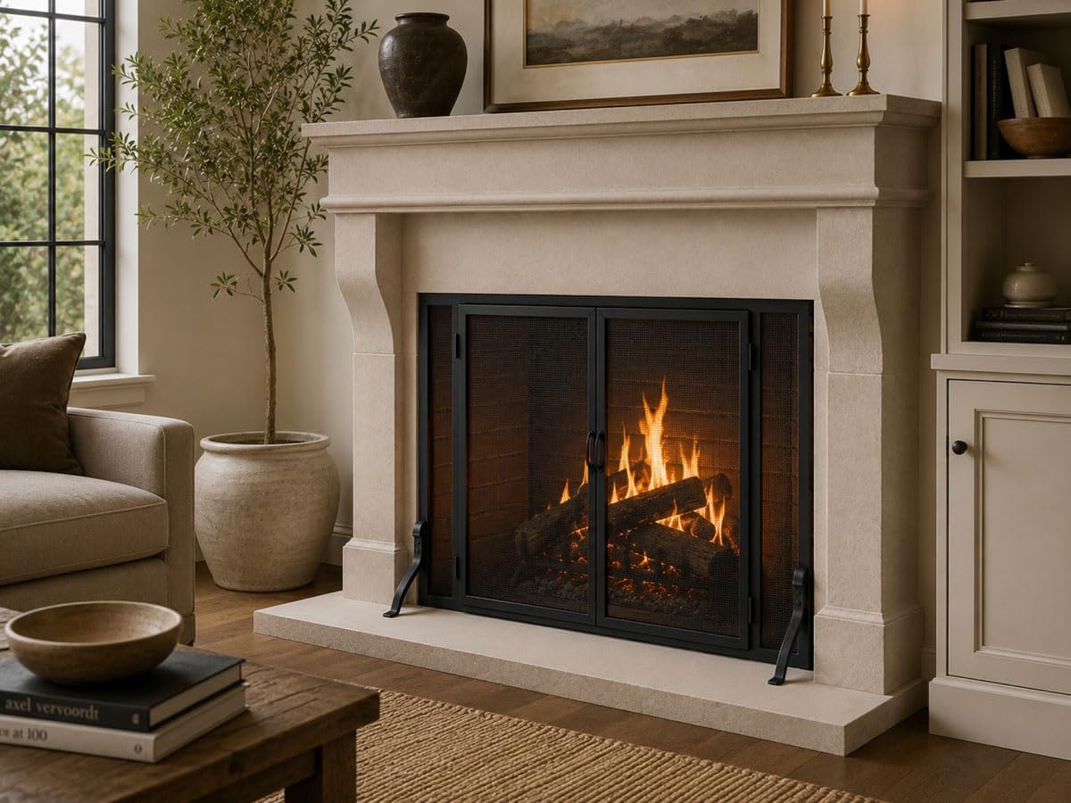 Pilgrim Home and Hearth FGND 18467 Full Height Door Fireplace Screen