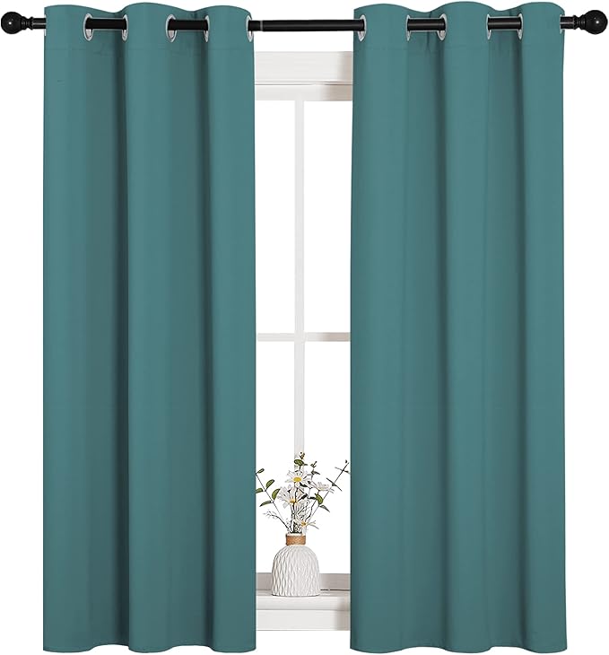 NICETOWN Window Curtain Panels, Thermal Insulated Solid Grommet Blackout - Image 2