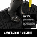 GORILLA GRIP 100% Waterproof All-Season WeatherMAX Doormat US Designed Natural - Image 4