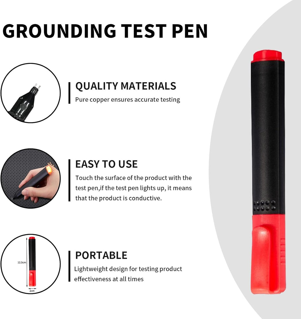 Grounding Mat for Bed, Carbon Fibre + PU Mattress for Improved Sleep and Pain Relief, Grounding Mat with Grounded Cord, Test Pen (Full - 27"x 54")