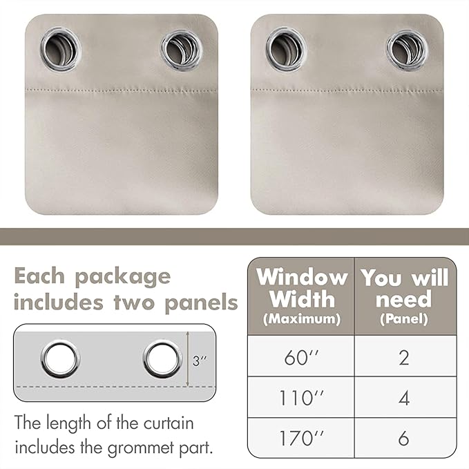 MIULEE Room Darkening Curtains Thermal Insulated Drapes Solid Window Treatment - Image 6