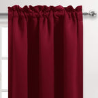 DWCN Burgundy Room Darkening Blackout Curtains - Image 4