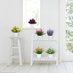 Yoratee 6 Pack Small Fake Plants Mini Artificial Faux Flowers with Pot Mini Potted Plants for House Office Desk Tabletop Decoration
