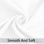 Yakamok Pure White Curtains 84 inch Long, 50% Light Blocking Gormmet Window - Image 4