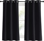 NICETOWN Black Curtains for Boys Room, W34 x L60 - Image 2