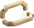 5 Pack Brushed Brass Cabinet Handles, 3" Solid Kitchen Drawer Pulls