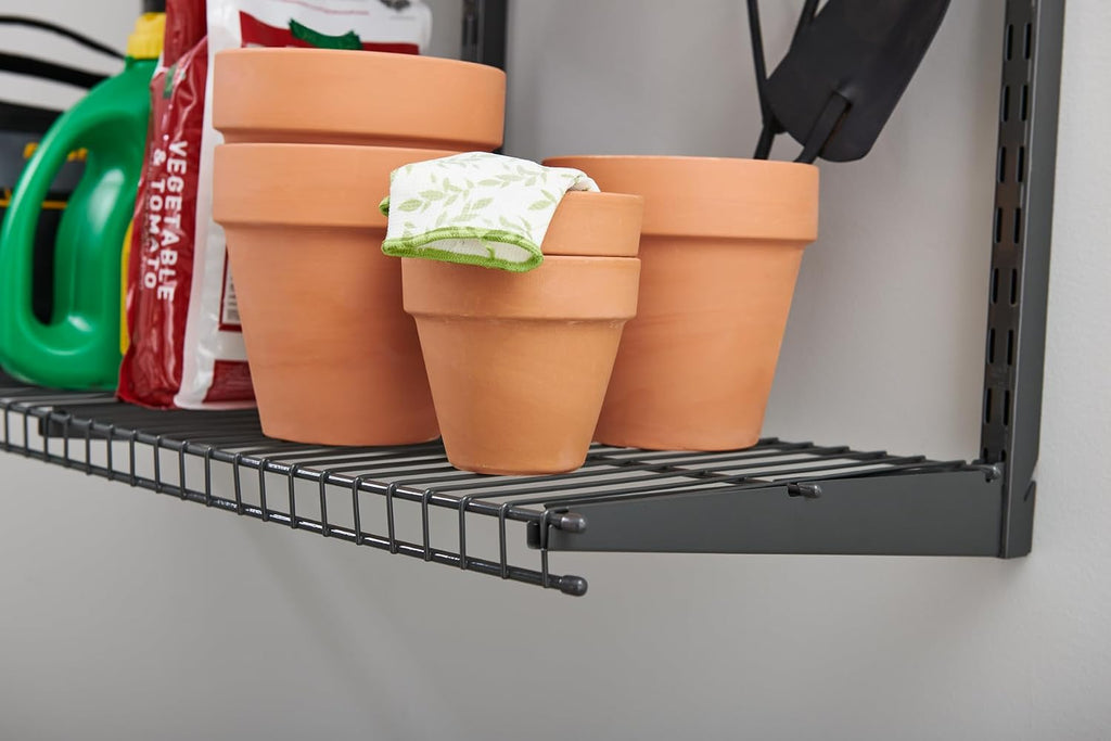 Rubbermaid Fasttrack Rail Storage 36"x12" 3-Shelf Kit, 350 lbs. Per Shelf, for Home/Garage/Shed/Workshop Organization