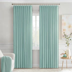 MIULEE Aqua Back Tab Blackout Curtains 84 Inch Length 2 Panels Set - Image 9