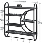 HOOBRO Gaming Floating Shelves for Wall, 28.9" LED Wall Shelf, Display Rack