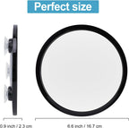 Fogless Shower Mirror for Shaving and Makeup with 3 Removable Powerful Suction Cups, Shatterproof Anti Fog Mirror for Shower and Bathroom, Glassless Safety Kids Mirror (Black)