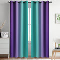 Yakamok Ombre Teal and Purple Curtains by Yakamok