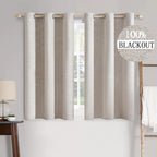 MIULEE 100% Blackout Linen Textured Curtains by MIULEE