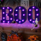 Halloween Decorations Indoor 3 LED Marquee Light Up Letters Boo Sign