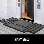 GORILLA GRIP 100% Waterproof All-Season WeatherMAX Doormat, US Designed Natural - Image 8