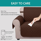 U-NICE HOME Reversible Oversized Chair Covers Quilted Water Repellent Pet - Image 4