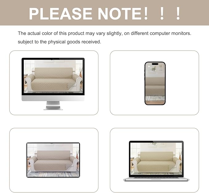 Reversible 4 Seater Sofa Cover 91 Inch Large Couch Cover Furniture Protector - Image 9