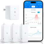 GoveeLife 2.0 WiFi Hygrometer Thermometer with Gateway, Mini Sensor 3-Pack