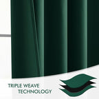 MIULEE Christmas Hunter Green Back Tab Blackout Curtains 84 Inch Length 2 - Image 7