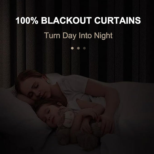 100% Blackout Shield Polyester Blackout Curtains - Image 2