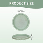 Hanobe Sage Green Decor Tray, Beaded Edge & Distressed Finish