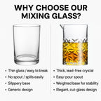 Cocktail Mixing Glass with Strainer Set, Bartender Gifts for Men