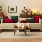 MIULEE Pack of 2 Red Couch Throw Pillow Covers 12x20 Inch Soft Chenille Lumbar - Image 8