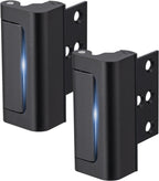 2 Pack Home Security Door Lock,with 3" Stop Withstand 800 lbs (White)