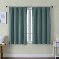 Simplebrand Ava Dark Green Short Blackout Curtains by Simplebrand