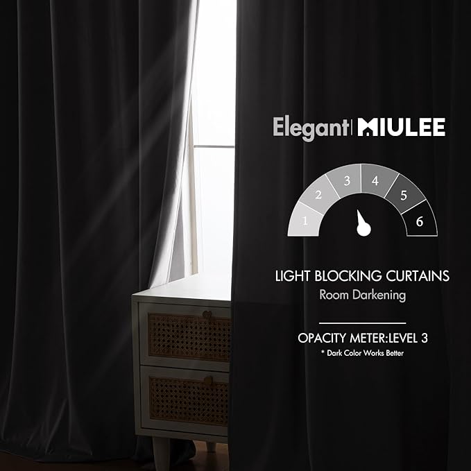 MIULEE Silver Gray Velvet Curtains 108 inches - Image 5