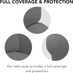 PureFit Super Stretch Sofa Slipcover – Spandex Non Slip Soft Couch Sofa Cover - Image 4