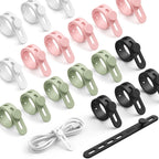Lamicall 20 Pack Silicone Cable Ties, Reusable Cord Organizer Straps