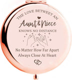 Niece Compact Mirror - Makeup Mirror Gifts for Niece from Aunt, Birthday & Christmas