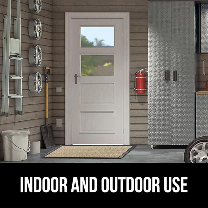 GORILLA GRIP 100% Waterproof All-Season WeatherMAX Doormat US Designed Natural - Image 9