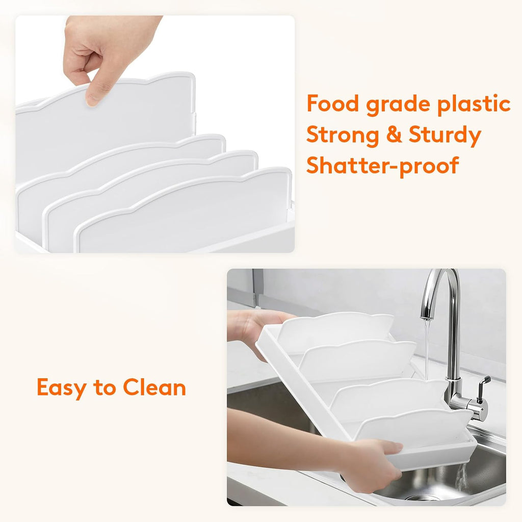 Lifewit Kitchen Cabinet Organizer for Food Contanier Lid with 7 Sections