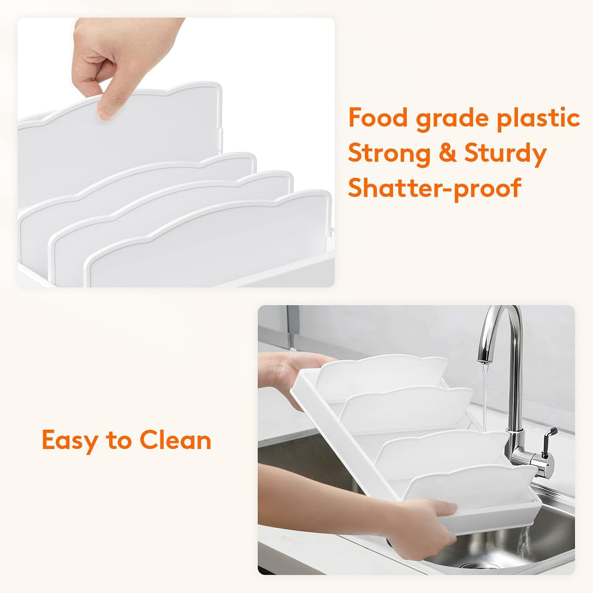 Lifewit Kitchen Cabinet Organizer for Food Contanier Lid with 7 Sections