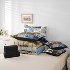 Erosebridal Happy Camping Bedding Set Queen Rv Camper Comforter Set