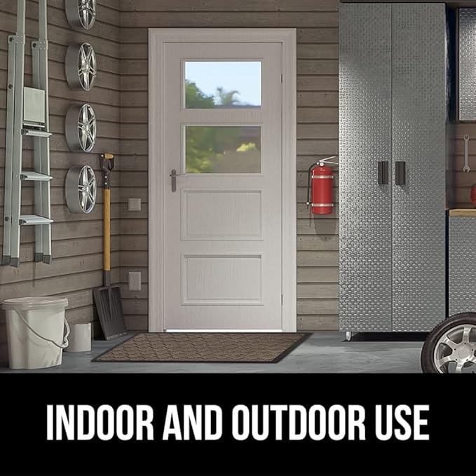 GORILLA GRIP 100% Waterproof All-Season WeatherMAX Doormat, US Designed Natural - Image 10