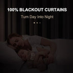 100% Blackout Shield Linen Blackout Curtains - Image 2