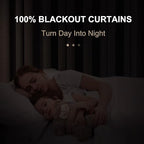 100% Blackout Shield Linen Blackout Curtains - Image 2