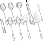 10 Piece 18/10 Serving Utensils Set, Stainless Steel Serving Set