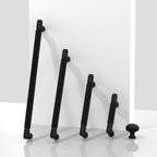 2 Pack Matte Black Knurled Cabinet Pulls 5 Inch(128mm) Kitchen Cabinet Handles Cabinet Hardware Drawer Pulls