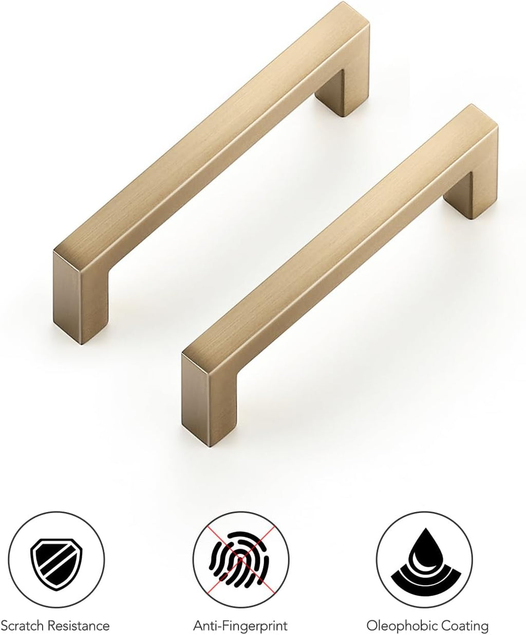 Ravinte Champagne Bronze Cabinet Handles Solid Cabinet Pulls 3 Inch 5 Pack