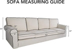 PureFit Super Stretch 4 Seater Sofa Slipcover – Spandex Non Slip Soft Couch - Image 6