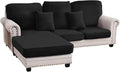 Couch Cover 3-Piece Elastic Velvet Couch Cushion Covers & Chaise Slipcovers by Taque