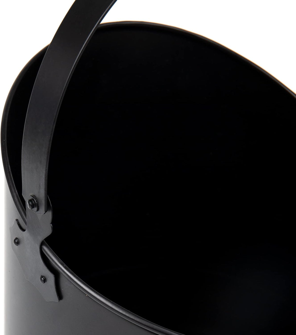 Mind Reader Fireplace Ash Bucket, 6L (1.5 gal) Capacity, Wood Stove, Fireplace Accessories, Metal, 9"L x 9"W x 10.5"H, Black