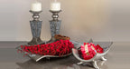 Creative Scents Schonwerk Silver Centerpiece Bowl - Coffee Table Decor - Centerpiece Table Decorations for Dining Room Living Room or Entry Table - Decorative Bowl - Best Wedding/Birthday Gift