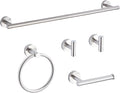 Brushed Nickel Bathroom Hardware Set 5 Piece with Towel Racks for Bathroom, SUS304 Stainless Steel Bath Towel Bar Set, 24 Inch Wall Mounted Accessories Kit…